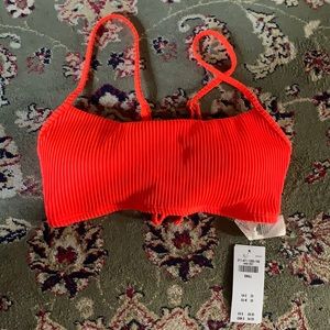 Coral orange Hollister bikini top